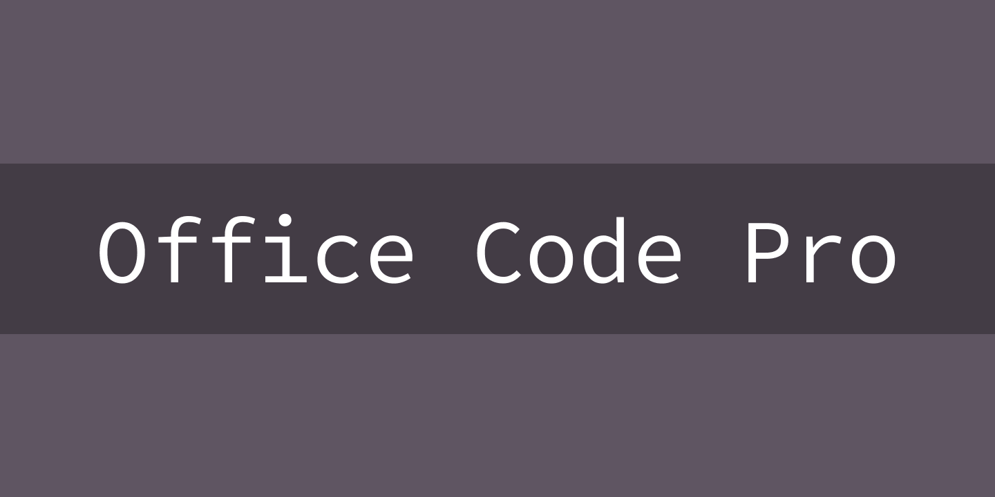 Przykład czcionki Office Code Pro Medium